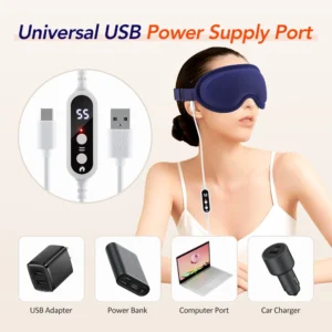 Electric Steam Eye Mask 3D Vibration Massage - Thumbnail Image 5