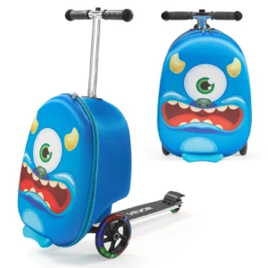 Kids 20" Ride-on Luggage 20L w/ Flash PU Wheels & Adj. Handle