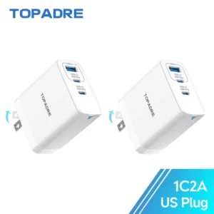 2-Packs 3in1 USB Fast Charger for iPhone/Android