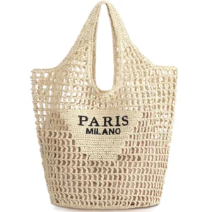 Straw Beach Bag - Thumbnail Image 6