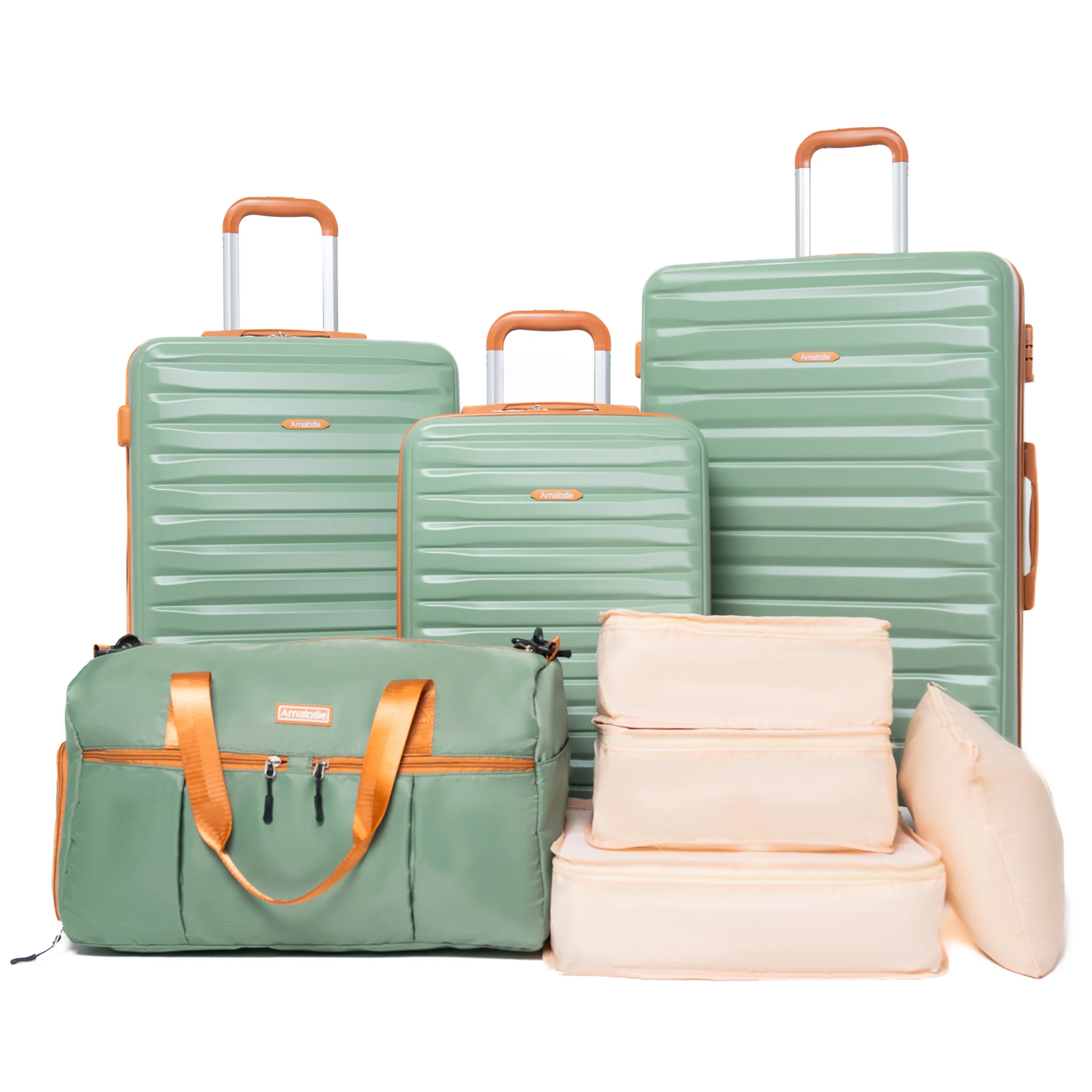 8-Piece Suitcases with Double Spinner Wheels ,ABS Hard Case w/TSA Lock, Duffle Bag - Image 4