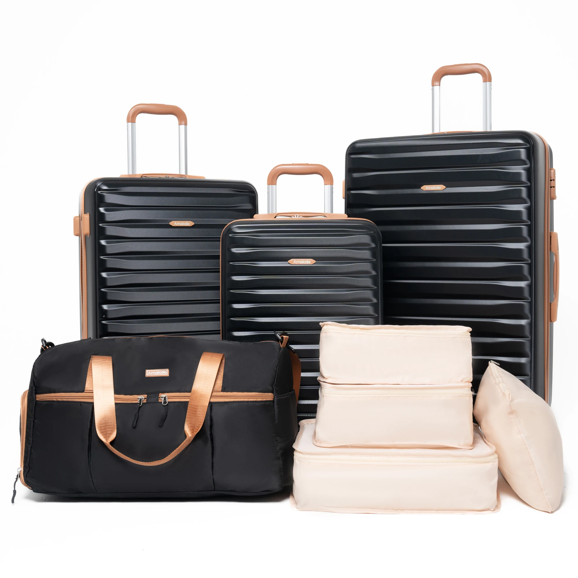8-Piece Suitcases with Double Spinner Wheels ,ABS Hard Case w/TSA Lock, Duffle Bag - Image 3