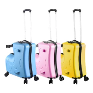 22-24 Inch Kids Ride-On Suitcase w/wheels, w/ fun Stickers