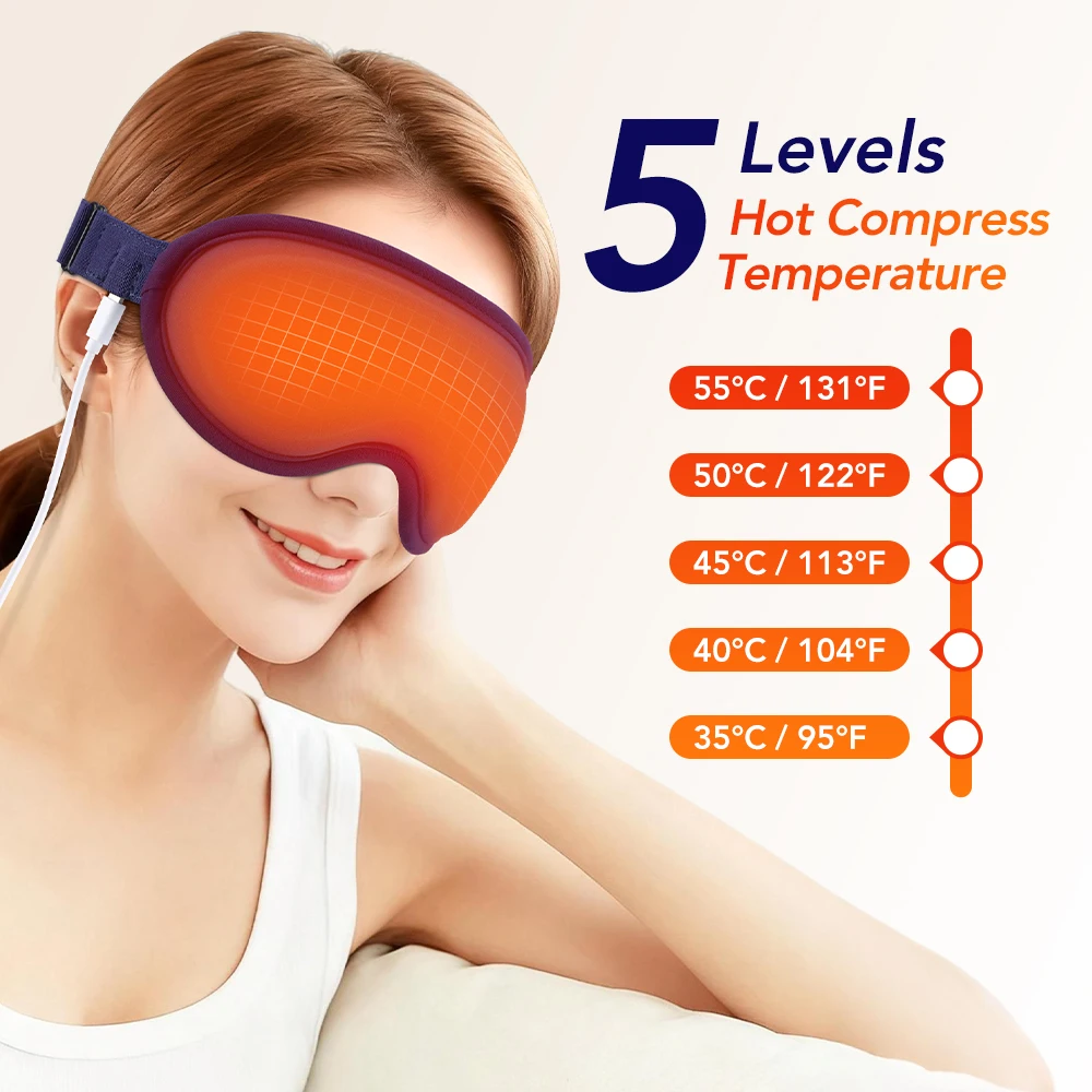 Electric Steam Eye Mask 3D Vibration Massage - Image 2