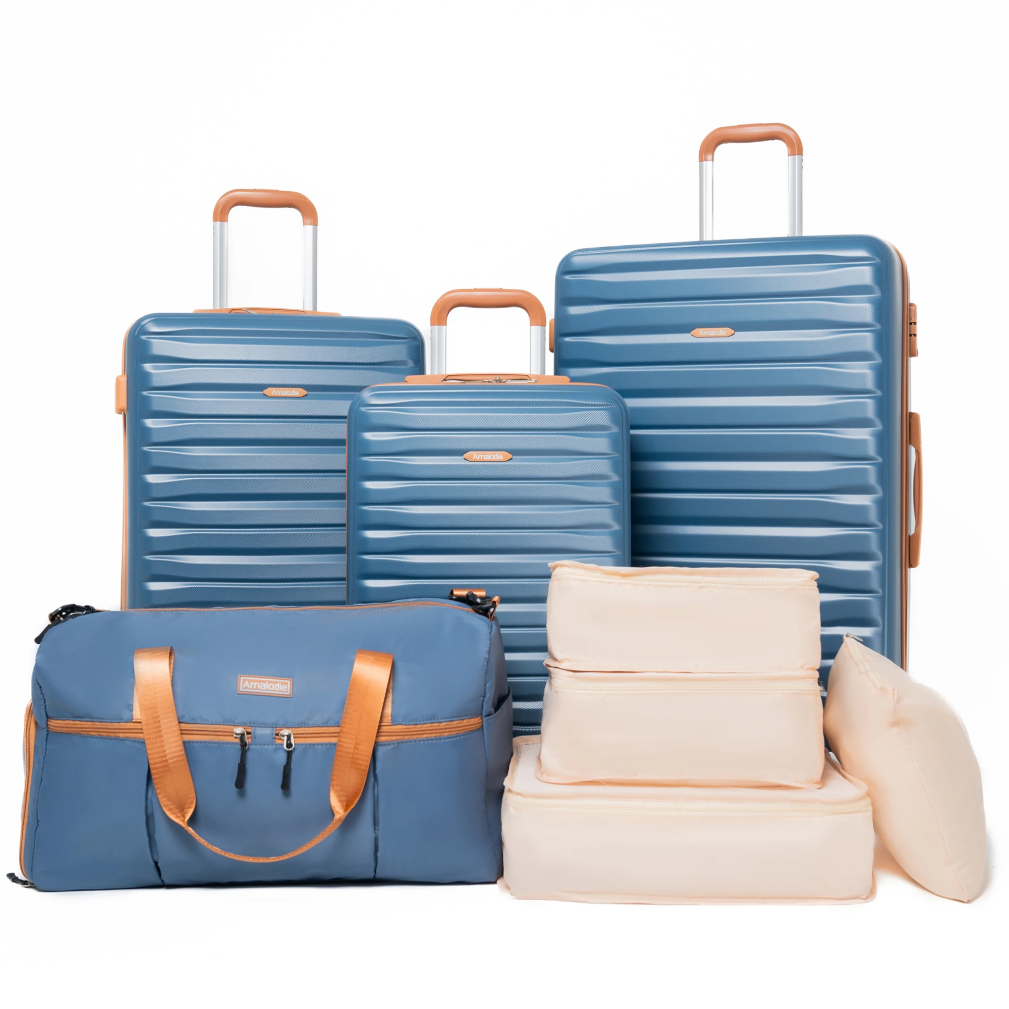 8-Piece Suitcases with Double Spinner Wheels ,ABS Hard Case w/TSA Lock, Duffle Bag - Image 2