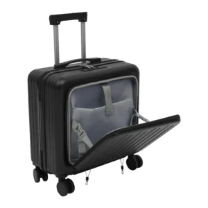 18 Inch Box Suitcase W/Opening Front Compartment - Thumbnail Image 5