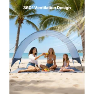 Beach Tent Sun Shelter for 3/4 Person UPF 50+ Protection Portable - Thumbnail Image 4