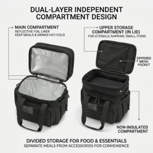 Insulated Picnic Cooler Bag 18L Tactical Expandable Leakproof Thermal Bag - Thumbnail Image 5