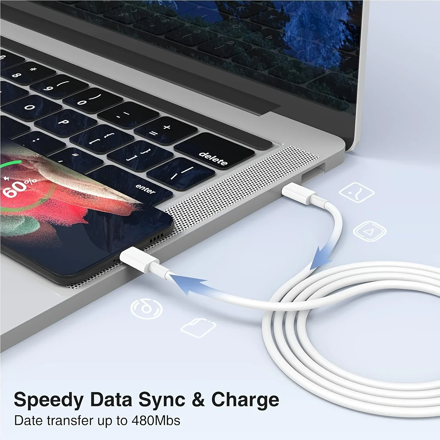 20W USB C fast Charger, Dual Port Adapter w/ 6FT Cable - Image 7