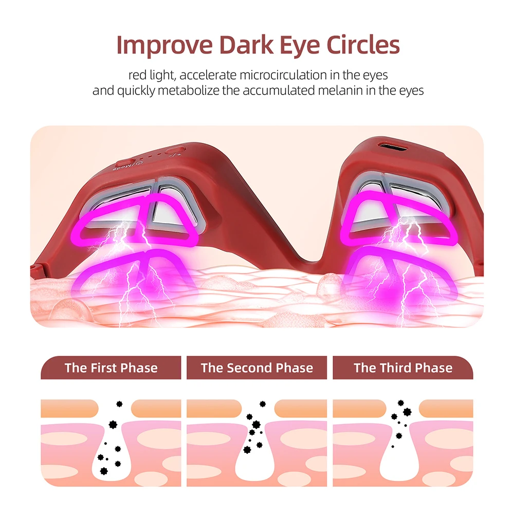 Red Eye Massager Under-Eye Massager Relieves Eye Fatigue - Image 2