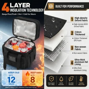 Insulated Picnic Cooler Bag 18L Tactical Expandable Leakproof Thermal Bag - Thumbnail Image 6