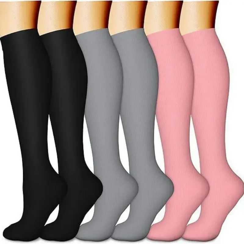 6 Pairs Multicolor Compression Socks, Unisex - Image 10