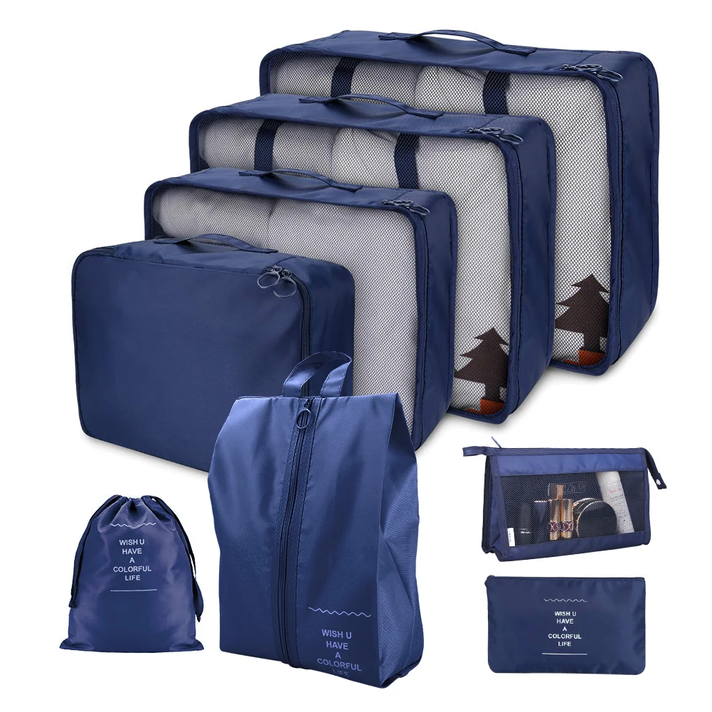 8 Pcs Packing Cubes Waterproof Travel Storage w/ Zipper - Image 7