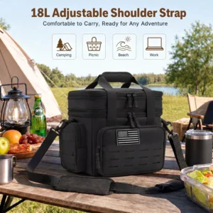 Insulated Picnic Cooler Bag 18L Tactical Expandable Leakproof Thermal Bag - Thumbnail Image 7