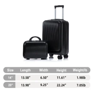 14"/20" Set ABS Spinner Wheel Luggage - Thumbnail Image 10