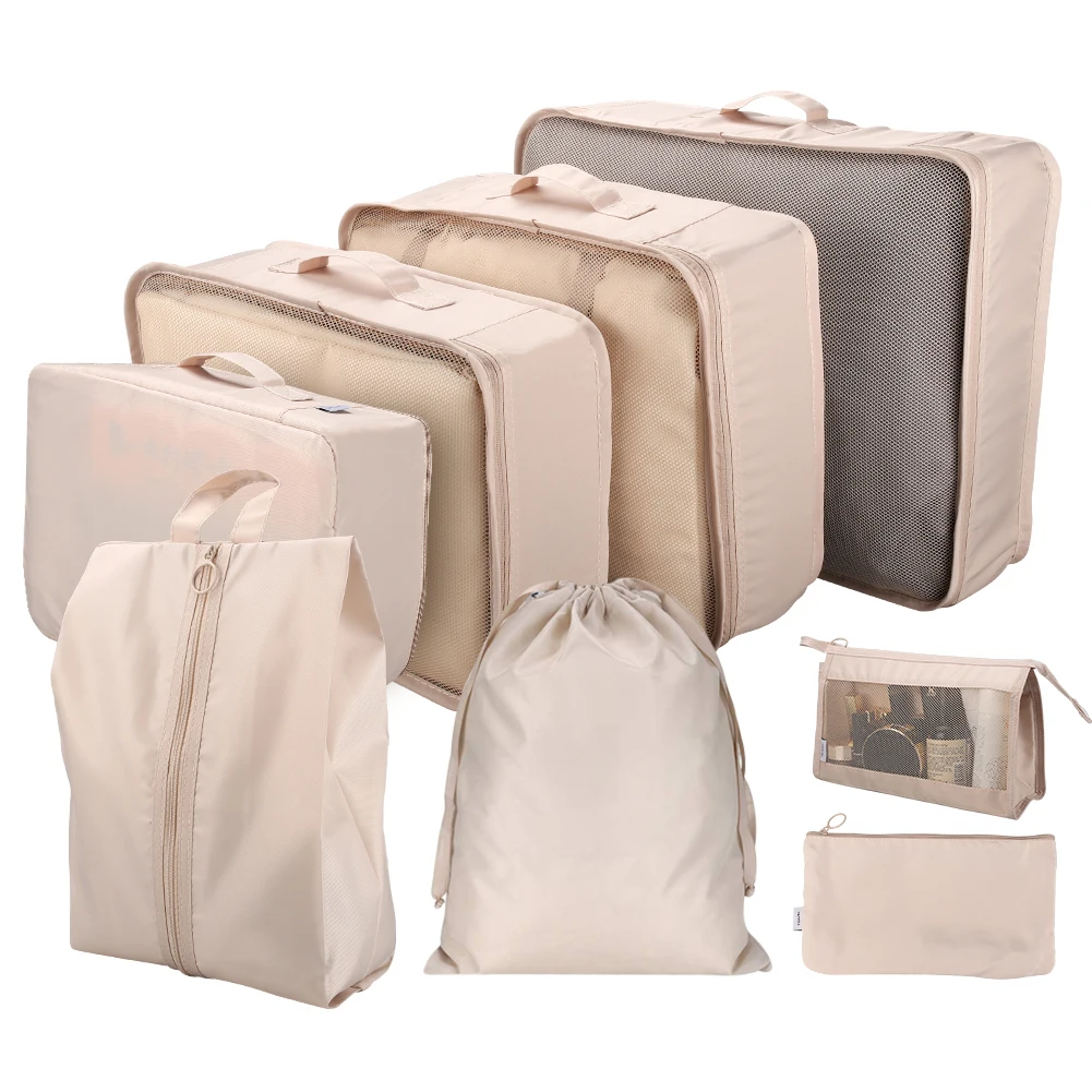 8 Pcs Packing Cubes Waterproof Travel Storage w/ Zipper - Image 10