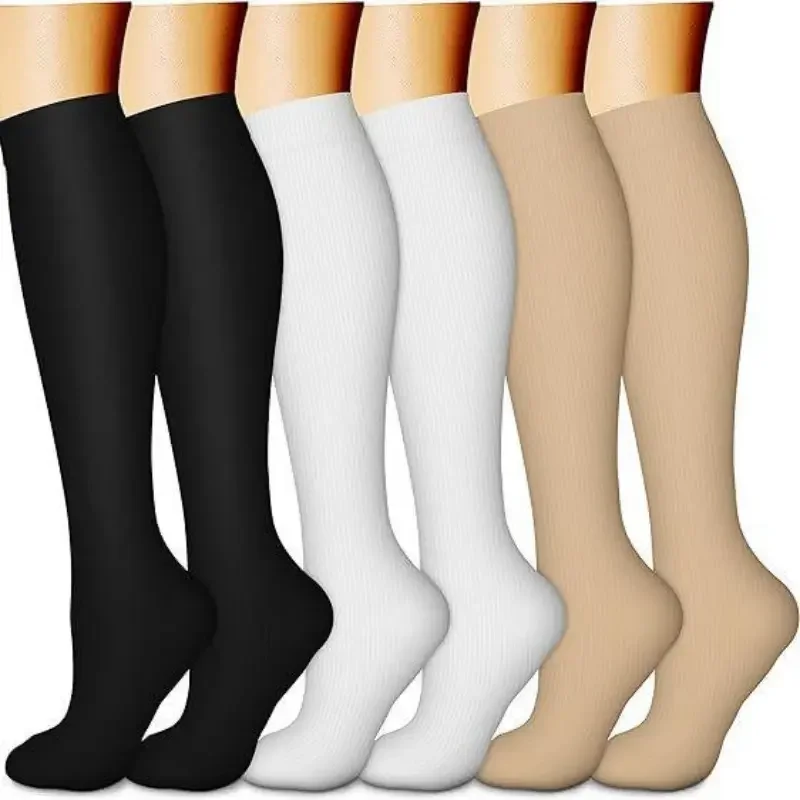 6 Pairs Multicolor Compression Socks, Unisex - Image 14