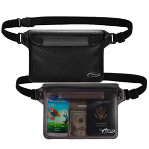 Waterproof Fanny Pack, Phone Pouch Dry Bag for Passport Wallet Purse, Floating Waterproof Bags for Travel Beach Swimming Kayaki