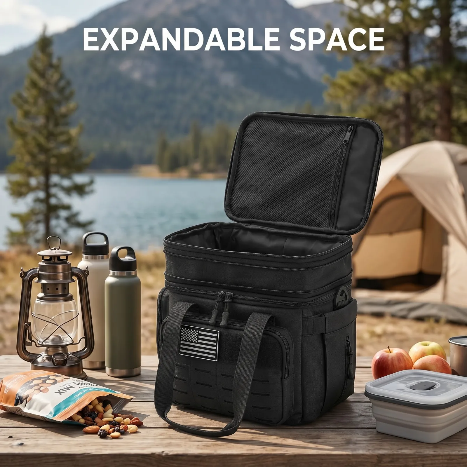 Insulated Picnic Cooler Bag 18L Tactical Expandable Leakproof Thermal Bag - Image 4