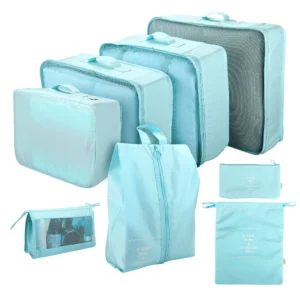 8 Pcs Packing Cubes Waterproof Travel Storage w/ Zipper - Thumbnail Image 8