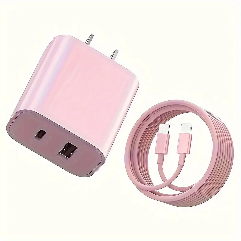 20W USB C fast Charger, Dual Port Adapter w/ 6FT Cable - Image 3