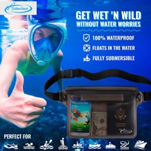 Waterproof Fanny Pack, Phone Pouch Dry Bag for Passport Wallet Purse, Floating Waterproof Bags for Travel Beach Swimming Kayaki - Thumbnail Image 2