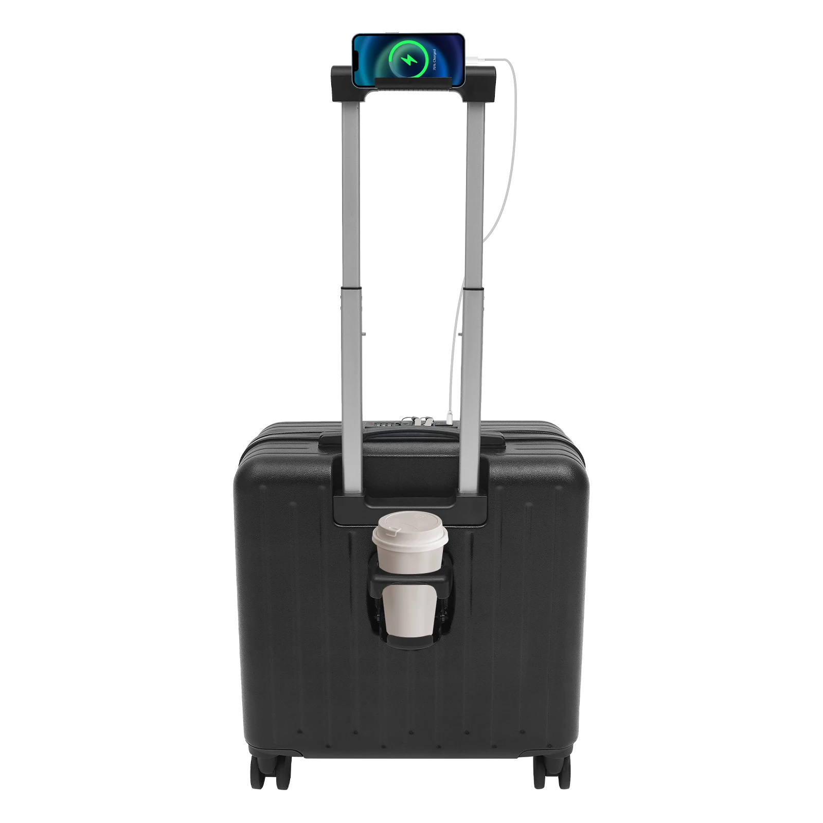 18 Inch Box Suitcase W/Opening Front Compartment - Image 1