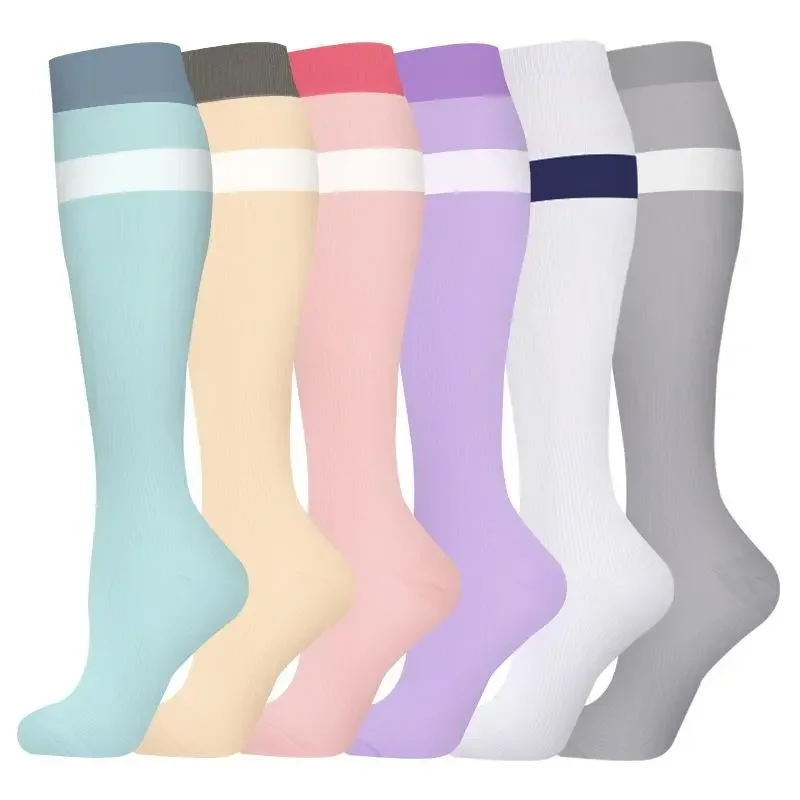 6 Pairs Multicolor Compression Socks, Unisex - Image 6